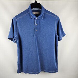 Tommy Bahama Shirt Mens Medium Blue Soft Casual Golf S/S Polo 161-TB214081R